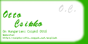 otto csipko business card